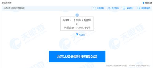 太極云聯(lián)注冊資本激增500%，阿里巴巴中國全資控股深化應用軟件服務布局